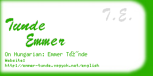 tunde emmer business card